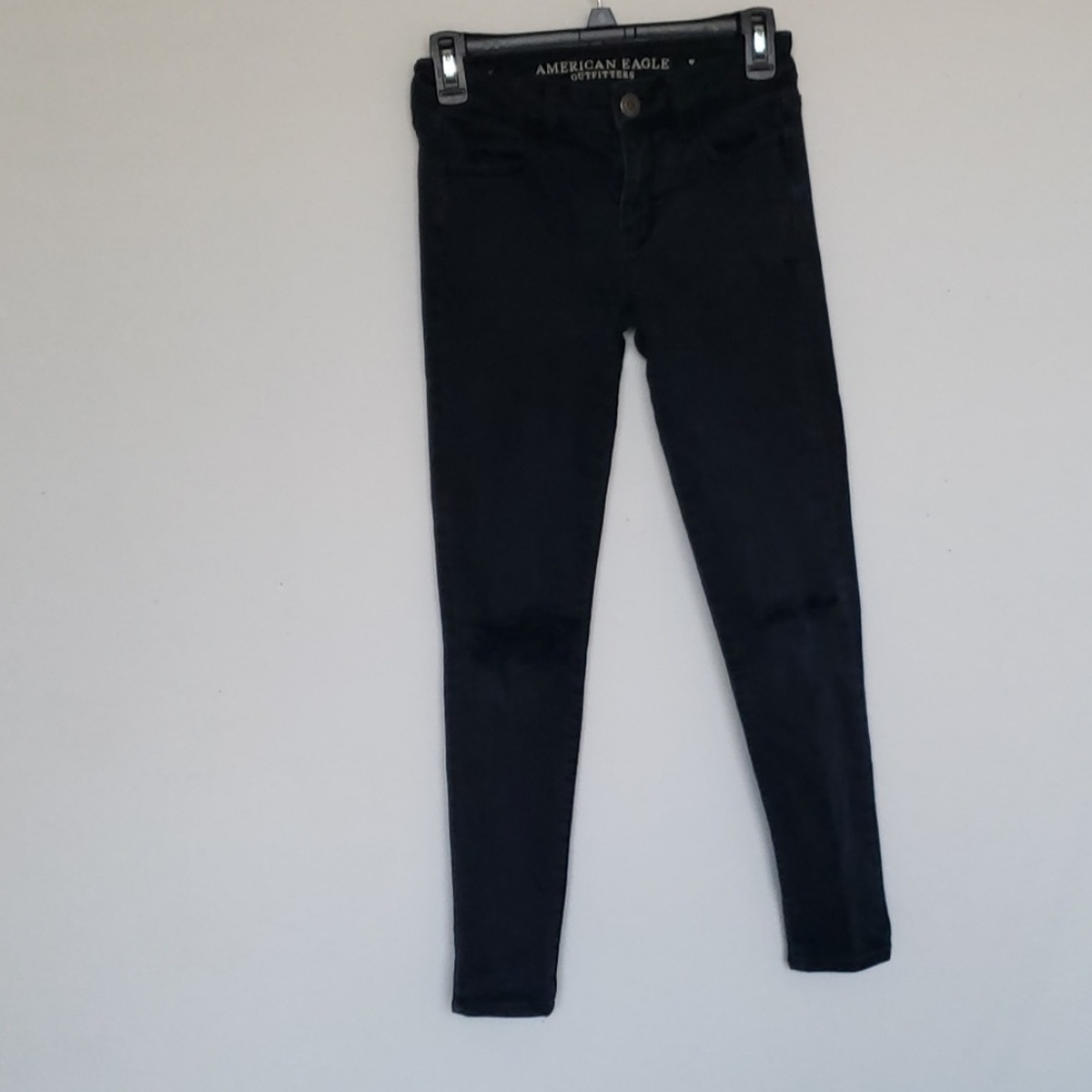 black American eagle ripped jeans
